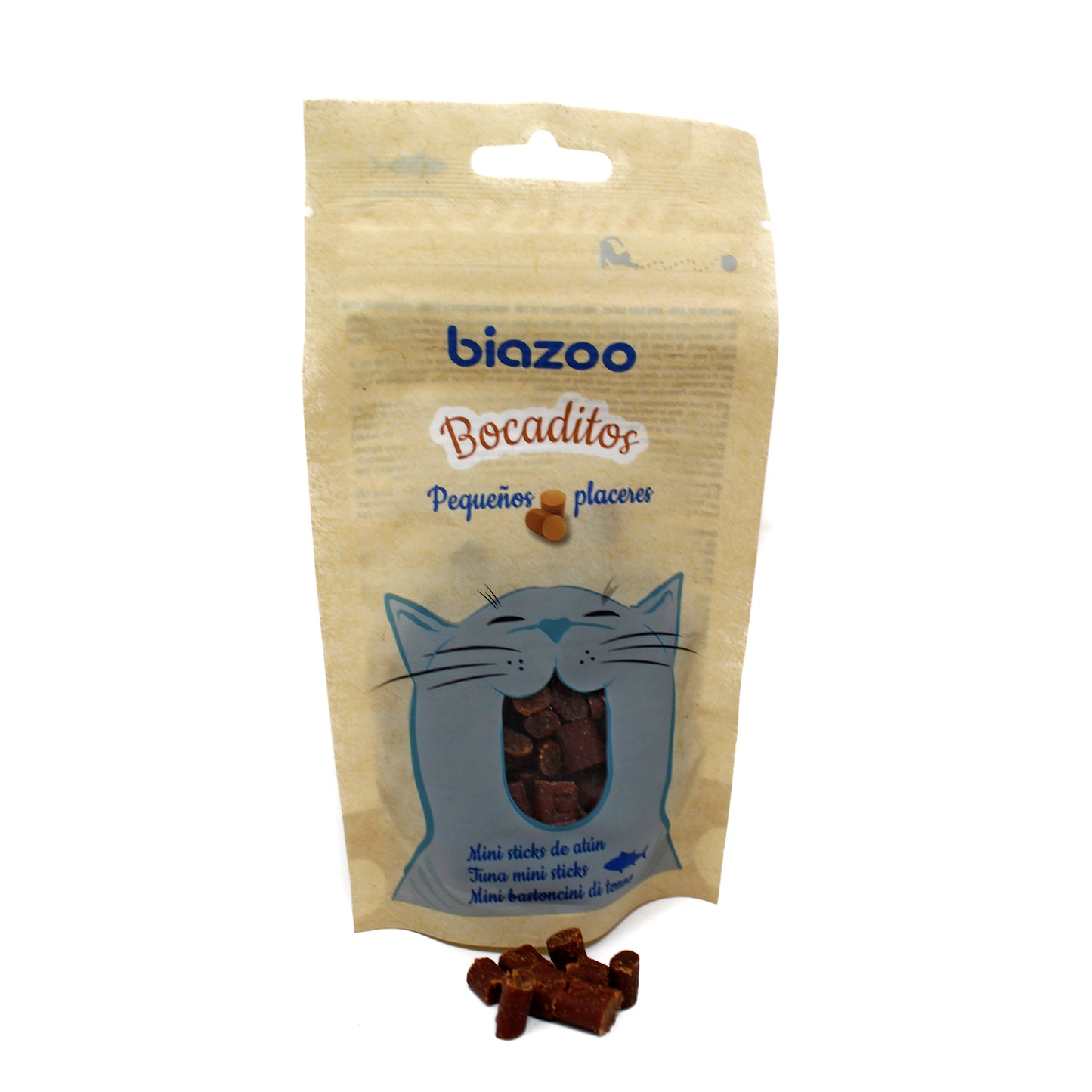 BIAZOO GATO BOCADITOS MINI STICK DE ATUN 50 GRS
