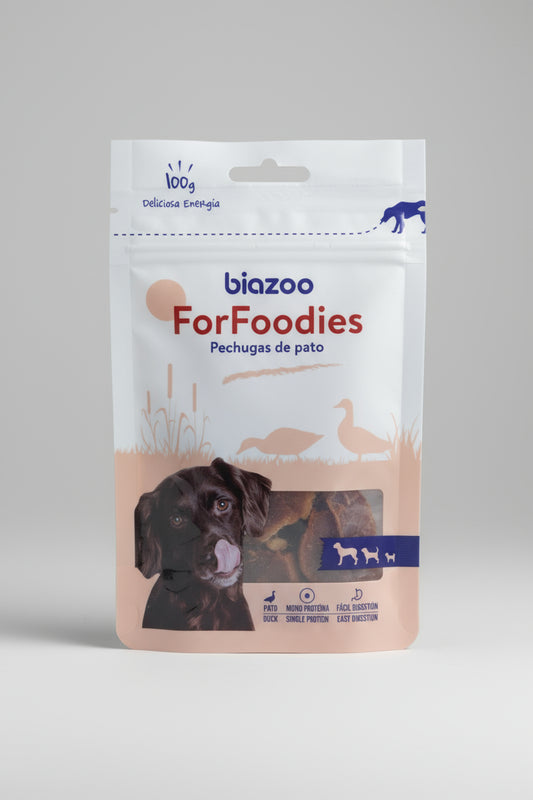 BIAZOO PERRO PECHUGAS SUAVES DE PATO 100 GRS