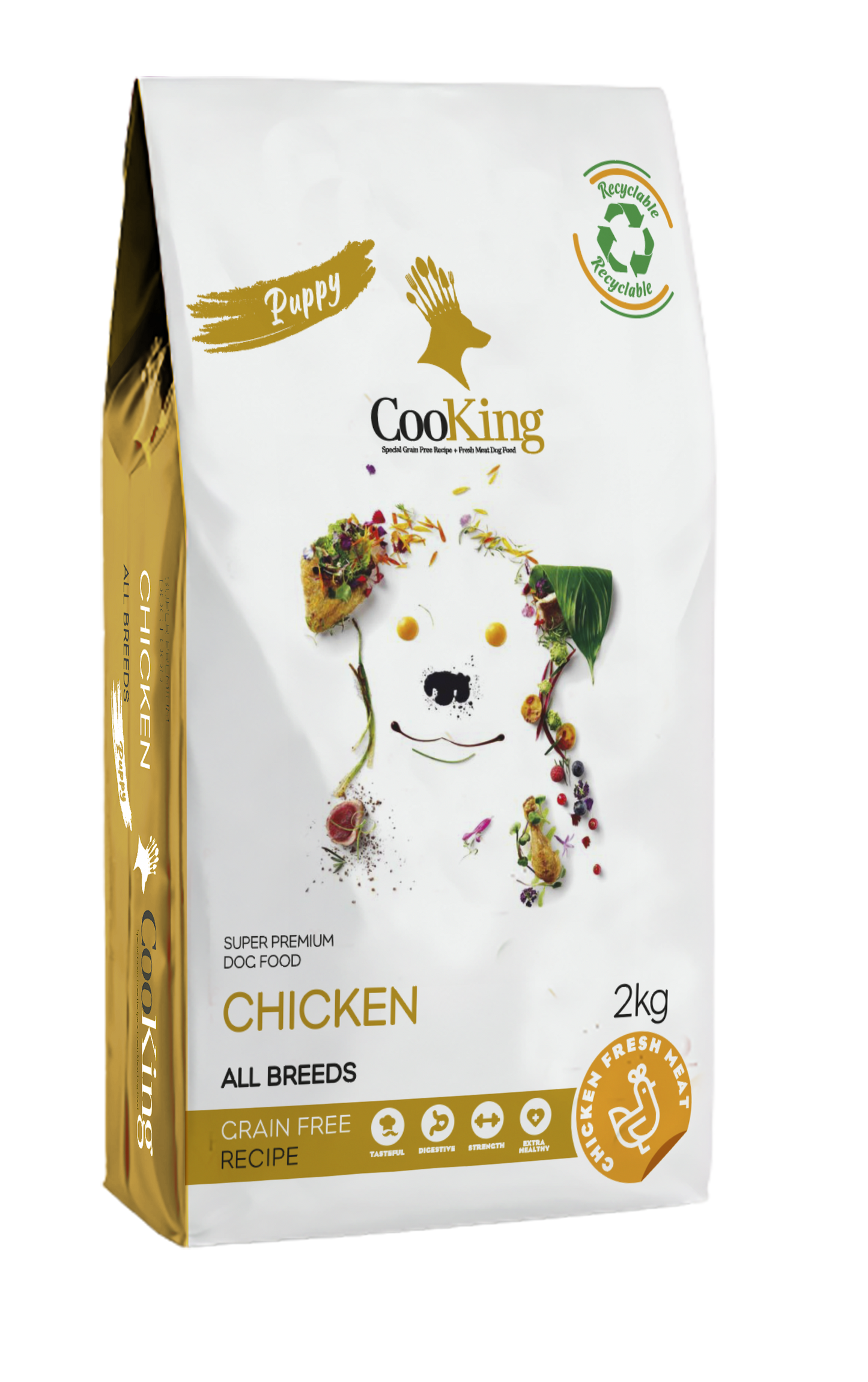 COOKING - CACHORRO POLLO 2 KG LIBRE DE GRANOS