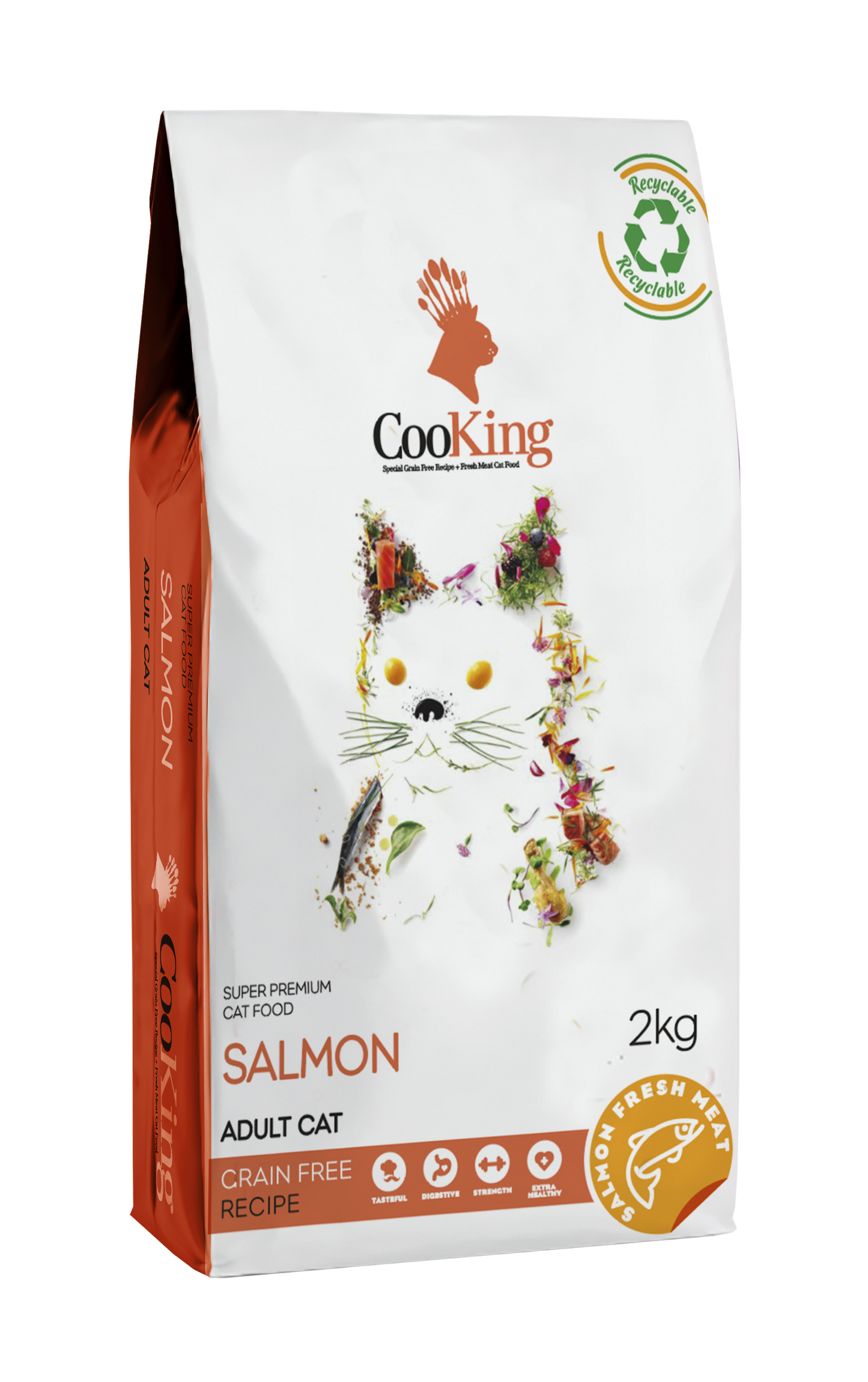 COOKING GATO SALMON 2KG LIBRE DE GRANOS