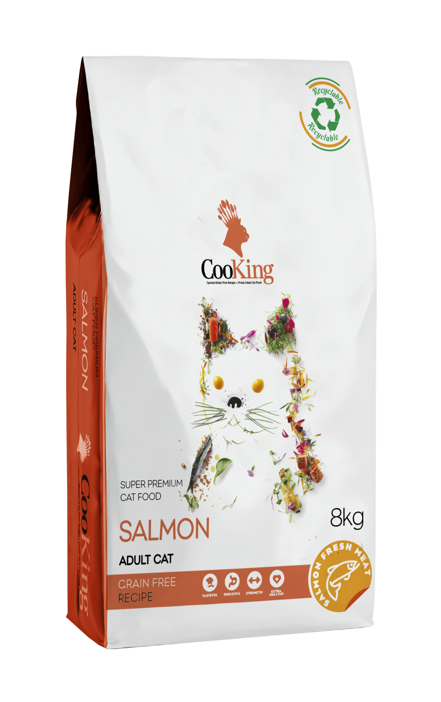 COOKING - GATO SALMON 8 KG   LIBRE DE GRANOS