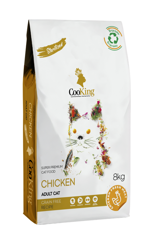 COOKING - GATO ESTERILIZADO 8 KG   LIBRE DE GRANOS