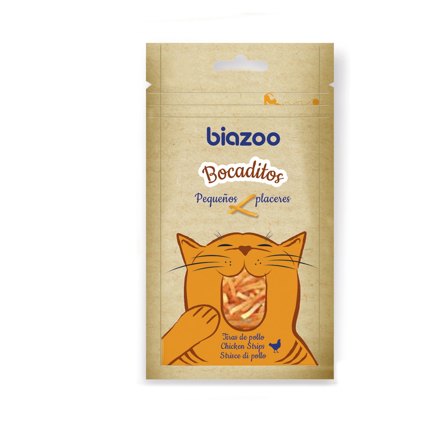 BIAZOO GATO BOCADITOS DE POLLO 50 GRS