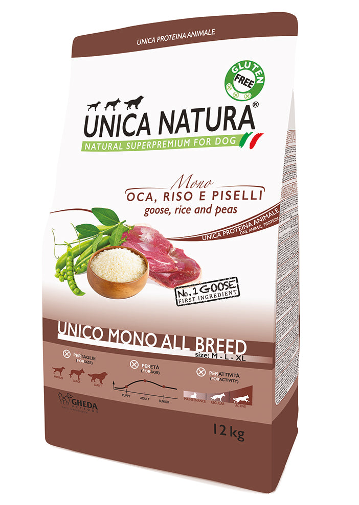 UNICA NATURA PERRO MONO GANSO 12 KG