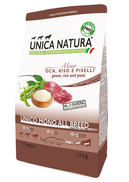 UNICA NATURA PERRO MONO GANSO 12 KG
