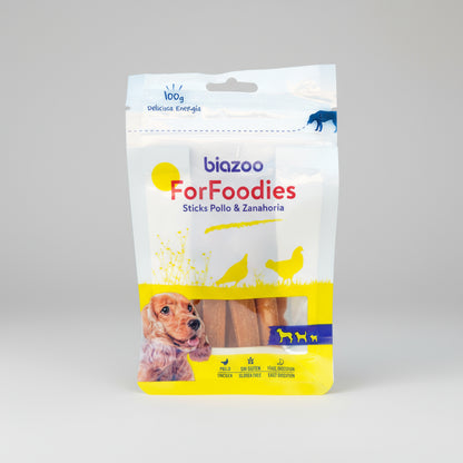 BIAZOO PERRO STICK POLLO Y ZANAHORIA 100 GRS