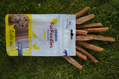 BIAZOO PERRO TIRAS DE POLLO 100 GRS