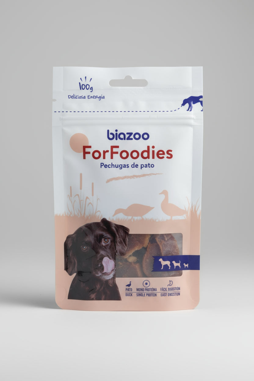 BIAZOO PERRO PECHUGAS SUAVES DE PATO 100 GRS