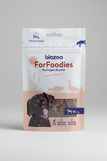 BIAZOO PERRO PECHUGAS SUAVES DE PATO 100 GRS