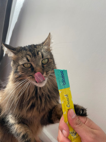 BIAZOO GATO LIQUID SNACK POLLO CON ATUN 6 X 15 GRS