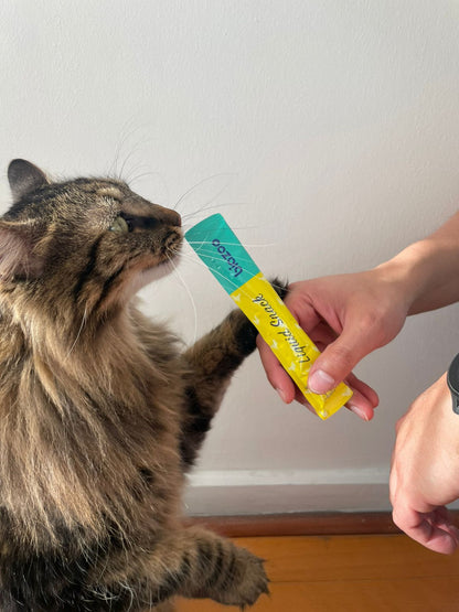 BIAZOO GATO LIQUID SNACK POLLO CON ATUN 6 X 15 GRS